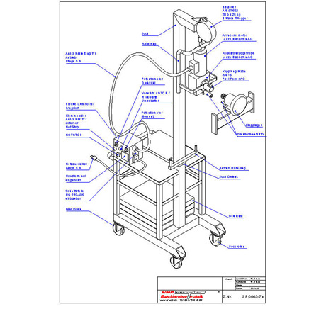 <b>Mobile Electric Winding Machine</b><span><br /> Designed by <b>Walter Arnold</b> • Created in <a href='/2d-3d-drafting/2d-3d-cad-graphite.html'>Graphite Precision CAD Software</a></span>